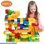 TEMI 248 PCS Marble Run Deluxe Sets for Kids | Marble Race Track for 3+ Year Old Boys and Girls | Marble Roller Coaster Building Block Construction Toys | Puzzle Maze Building Set with 8 Marbles Balls D 248 PCS B07H33G6D3